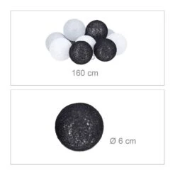 Guirlande Lumineuse LED 10 Boules Coton 25 Guirlande Lumineuse LED 10 Boules Coton -Komar Boutique 03350efabfc44ae1873b47f43a256392