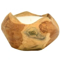 Bougie En Teck Naturel