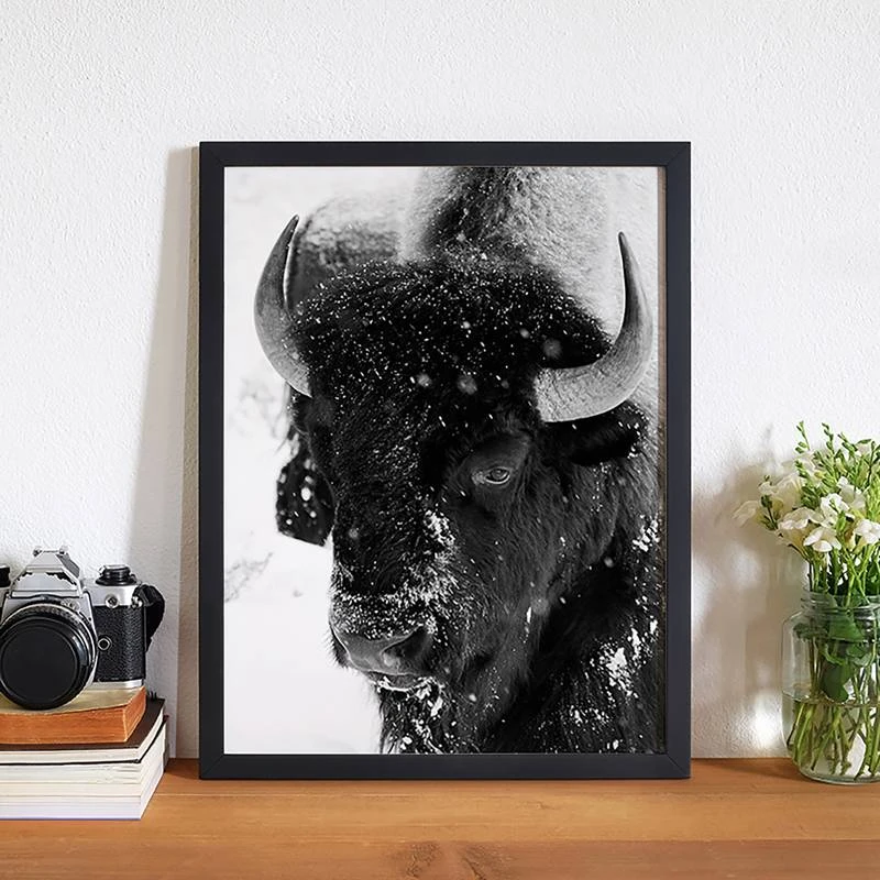 Tableau Déco Snowing Black And White 4 Tableau Déco Snowing Black And White – Image 2