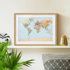 Tableau Déco Mappemonde Géopolitique IV -Komar Boutique 1000203179 200211 11321603623 DETAILS P000000001000203179