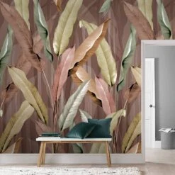 Papier Peint Pink Leaves -Komar Boutique 1000283647 210811 15011000445 MOOD DETAILS P000000001000283647 mood