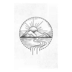 Tableau Déco Mountain Drawing