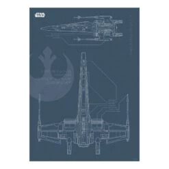 Komar Tableau Déco Star Wars Blueprint X-Wing