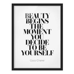 Tableau Déco Be Yourself, Coco Chanel
