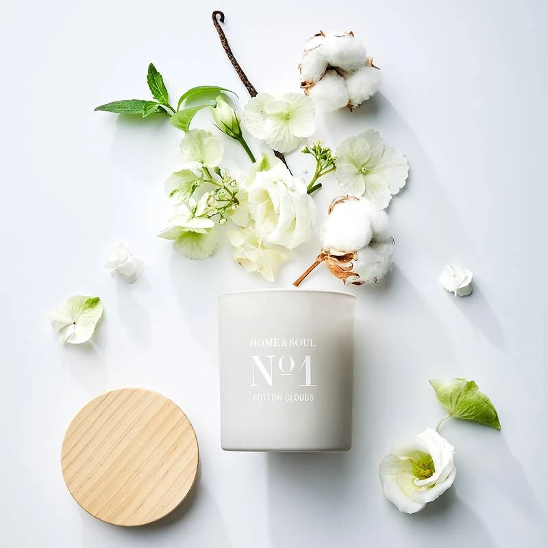 Bougie Parfumée Cotton HOME & SOUL 4 Bougie Parfumée Cotton HOME & SOUL – Image 2
