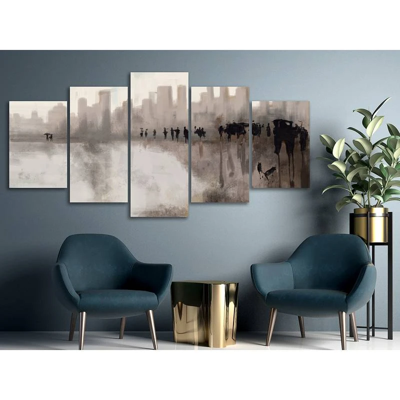 Tableaux Déco City In The Rain (5 élém.) 4 Tableaux Déco City In The Rain (5 élém.) – Image 2