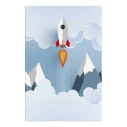 Tableau Déco Rocket In The Clouds -Komar Boutique 1000348525 220609 031 DETAILS P000000001000348525