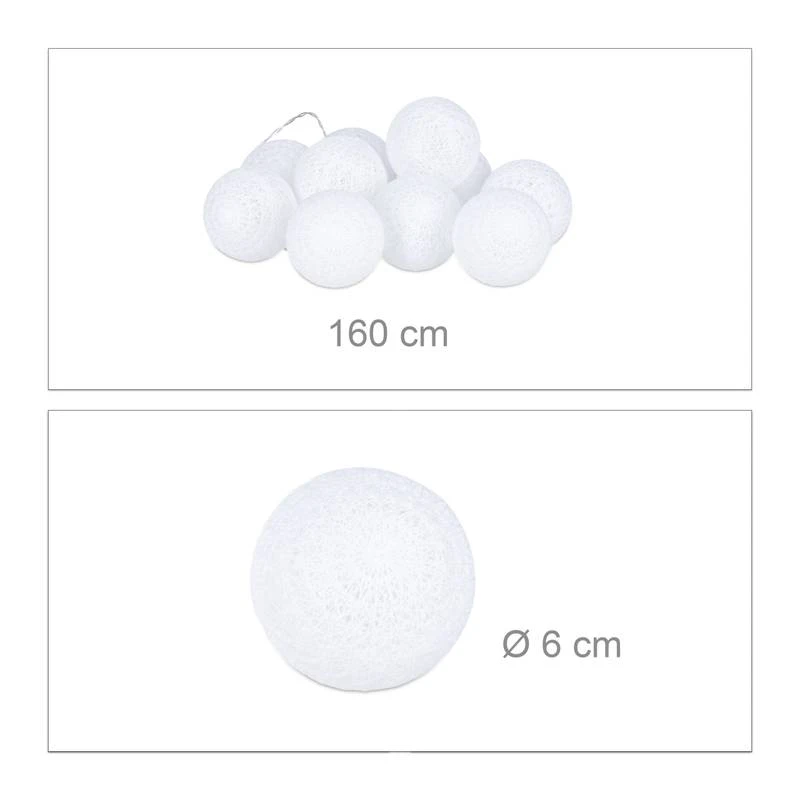 Guirlande Lumineuse LED 10 Boules Coton 19 Guirlande Lumineuse LED 10 Boules Coton – Image 17