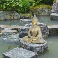 Figure De Bouddha 40x24x48 Cm Bronze -Komar Boutique 197908bf8337403e8437c78b4c09a861