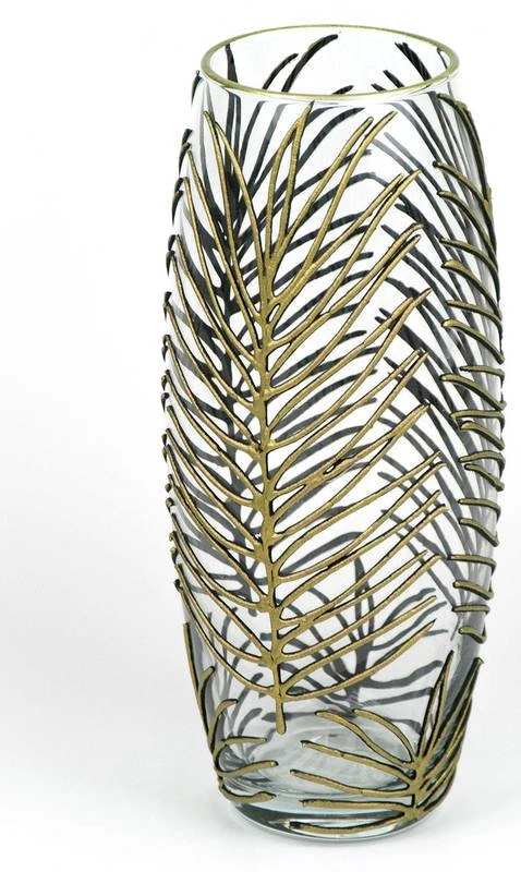 Vase En Verre Peint à La Main 25 Cm 3 Vase En Verre Peint à La Main 25 Cm