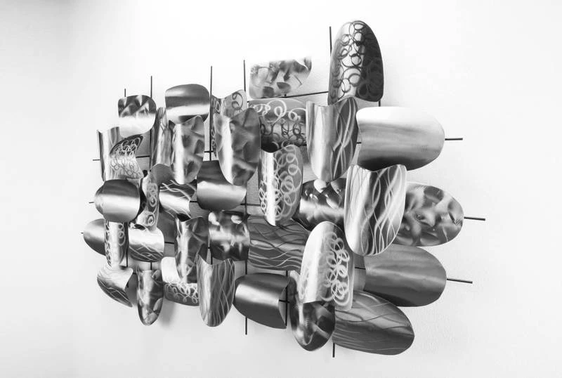 Sculpture Murale Métal Argent Armour 7 Sculpture Murale Métal Argent Armour – Image 5