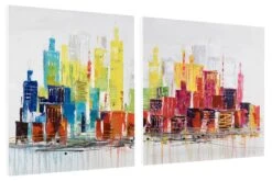 Tableau Peint à La Main City Of Lights