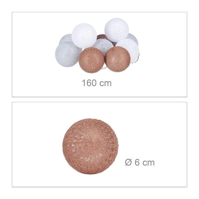Guirlande Lumineuse LED 10 Boules Coton 14 Guirlande Lumineuse LED 10 Boules Coton – Image 12
