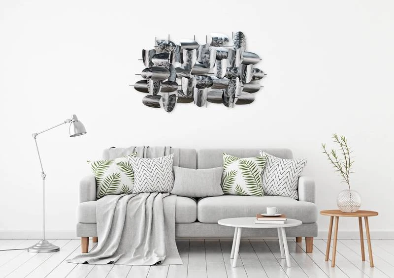 Sculpture Murale Métal Argent Armour 6 Sculpture Murale Métal Argent Armour – Image 4