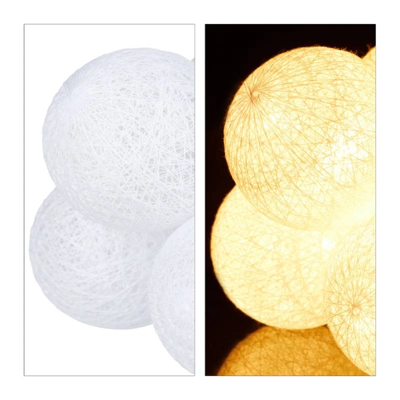 Guirlande Lumineuse LED 10 Boules Coton 20 Guirlande Lumineuse LED 10 Boules Coton – Image 18