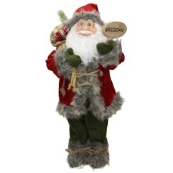 Figurine De Père Noël 24x14x47cm Blanc -Komar Boutique 53b35f1884044e83a50094763944914d