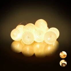 Guirlande Lumineuse LED 10 Boules Coton 30 Guirlande Lumineuse LED 10 Boules Coton -Komar Boutique 5d5b685829db4257bb45752a9e13b9c6