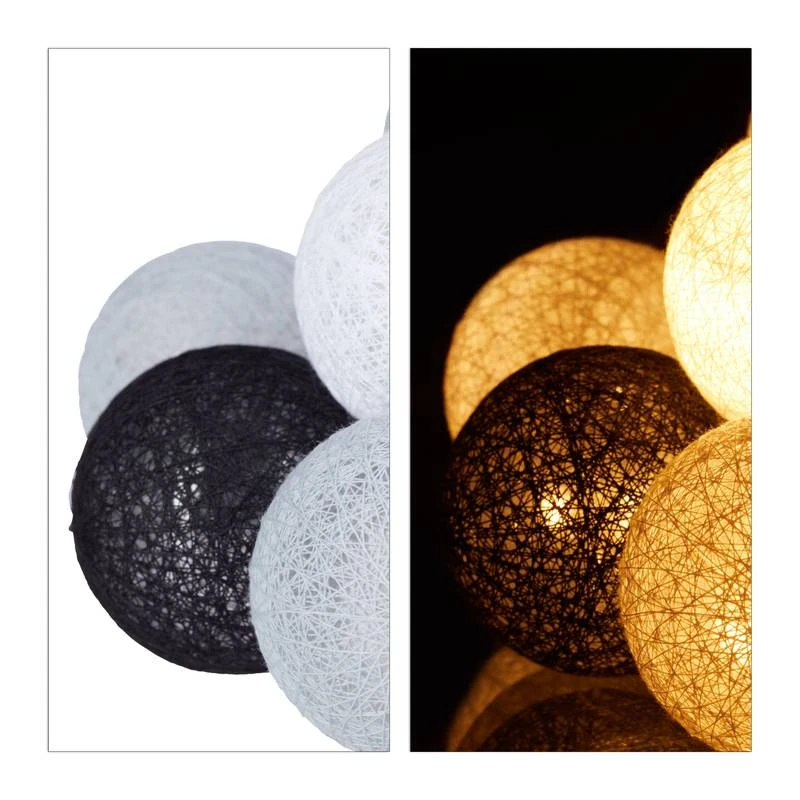 Guirlande Lumineuse LED 10 Boules Coton 8 Guirlande Lumineuse LED 10 Boules Coton – Image 6
