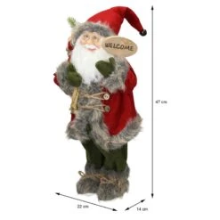 Figurine De Père Noël 24x14x47cm Blanc -Komar Boutique 6cca7d4f89824d3eb76395ed55d01b59
