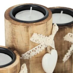 Porte-bougies Effet Bois Avec Plateau -Komar Boutique 6ffa9b468b724adeb7b4ee0ca21f3518