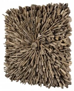 Décoration Murale Carrée Bois Flotté L90