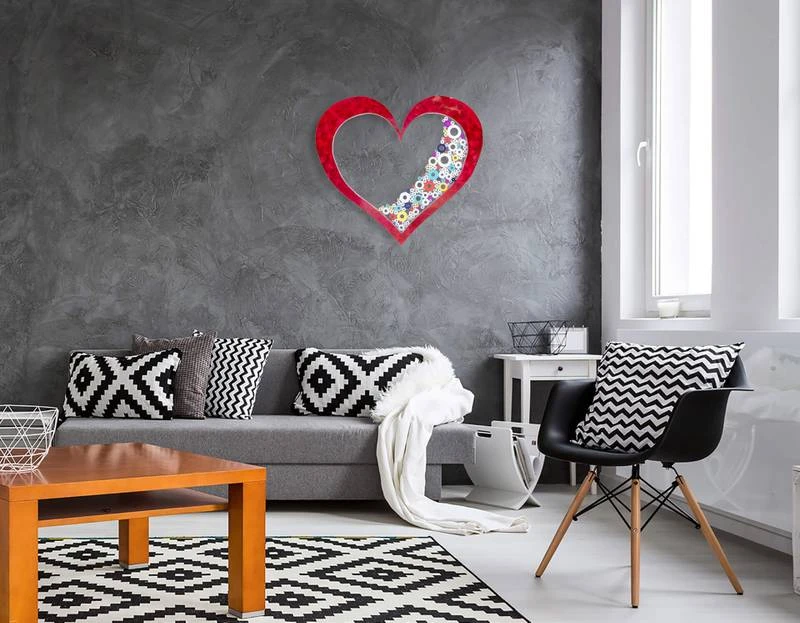 Sculpture Murale Métal Right Spot Heart 4 Sculpture Murale Métal Right Spot Heart – Image 2