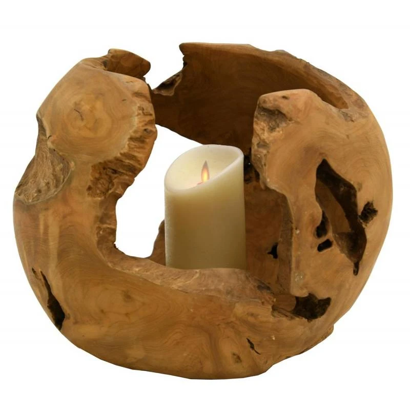 Photophore Boule En Teck 4 Photophore Boule En Teck – Image 2