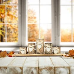 Porte-bougies Effet Bois Avec Plateau -Komar Boutique 9218fbbe16ce4e3d8b79cb95d4a24089