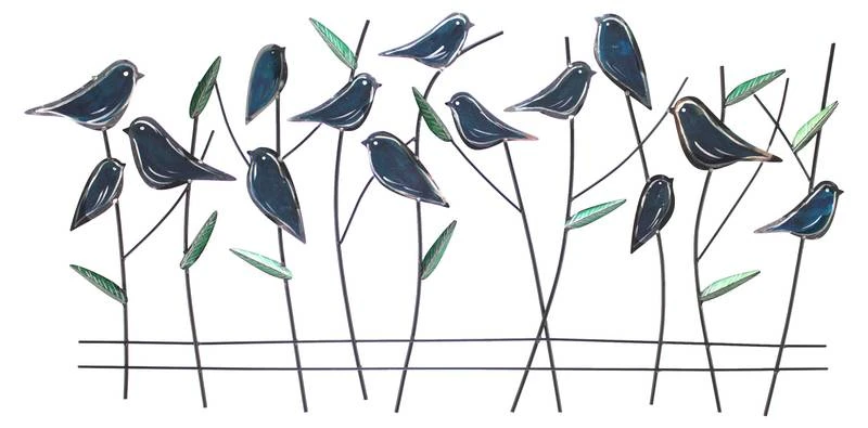 Sculpture Murale Métal Monticoles Bleus 3 Sculpture Murale Métal Monticoles Bleus