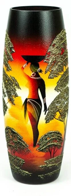 Grand Vase De Sol En Verre 40 Cm