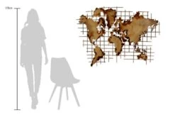 Sculpture Murale Métal Golden World -Komar Boutique ab1563011a3749fab6db4aa456650181