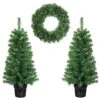 Lot De Sapins De Noël Et Couronne -Komar Boutique ac4df629ec7d4eae89388fc7e1159cee