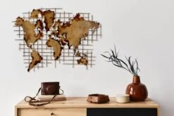 Sculpture Murale Métal Golden World -Komar Boutique ad2e0959245c47c2b369fde96d5b87f7