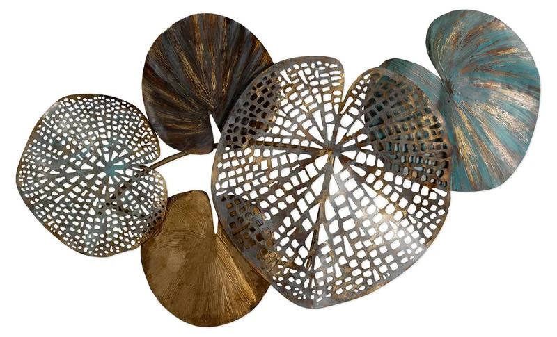 Sculpture Murale Gilded Water Lilies 3 Sculpture Murale Gilded Water Lilies