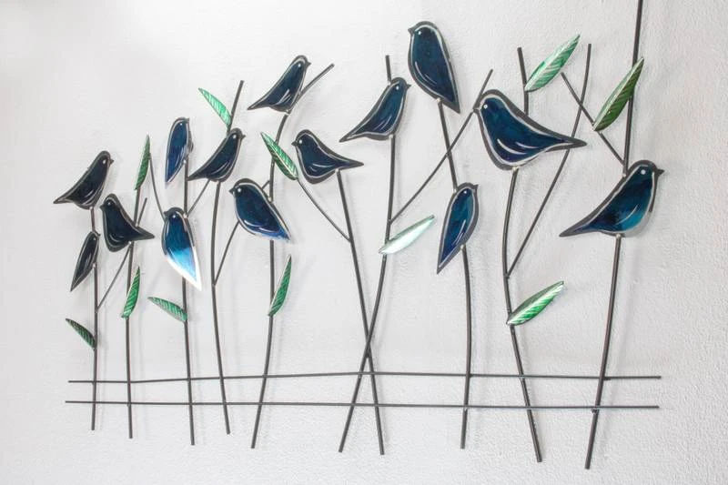 Sculpture Murale Métal Monticoles Bleus 7 Sculpture Murale Métal Monticoles Bleus – Image 5