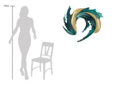 Sculpture Murale Métal Golden Foam Crown -Komar Boutique d8a07e4284824be995ca1150a3db70c3