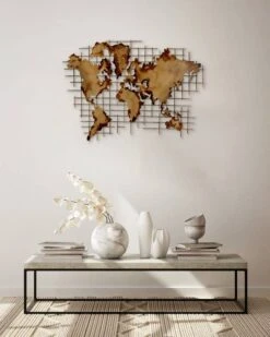 Sculpture Murale Métal Golden World -Komar Boutique e3a7b6999cc54b5ea5886e60ebb0f4e2