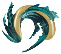 Sculpture Murale Métal Golden Foam Crown