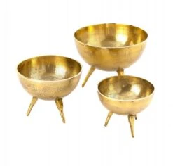 Amadeus Ensemble De 3 Coupes Sur Trépied Gold