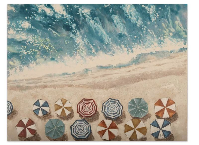 Tableau Peint Healing At The Sea 3 Tableau Peint Healing At The Sea