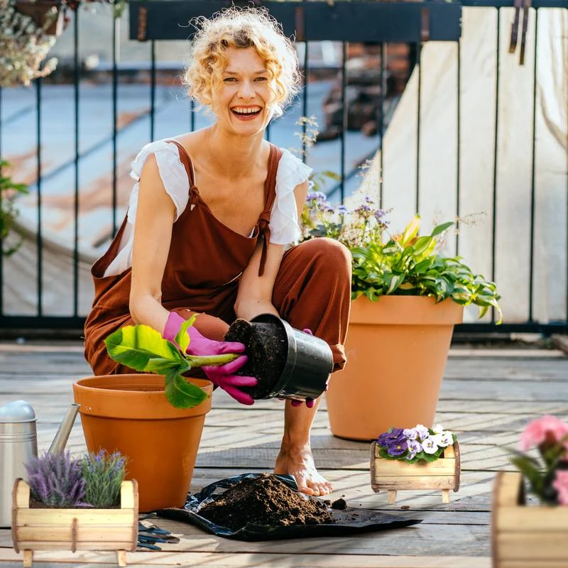 Jardinières En Bois En Lot De 3 5 Jardinières En Bois En Lot De 3 – Image 3