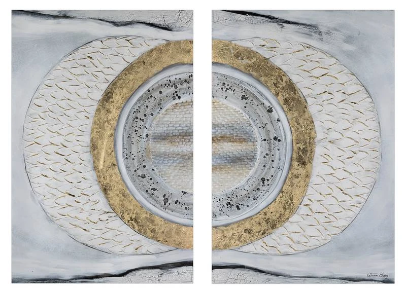 Tableau Peint à La Main Charming Duo 3 Tableau Peint à La Main Charming Duo