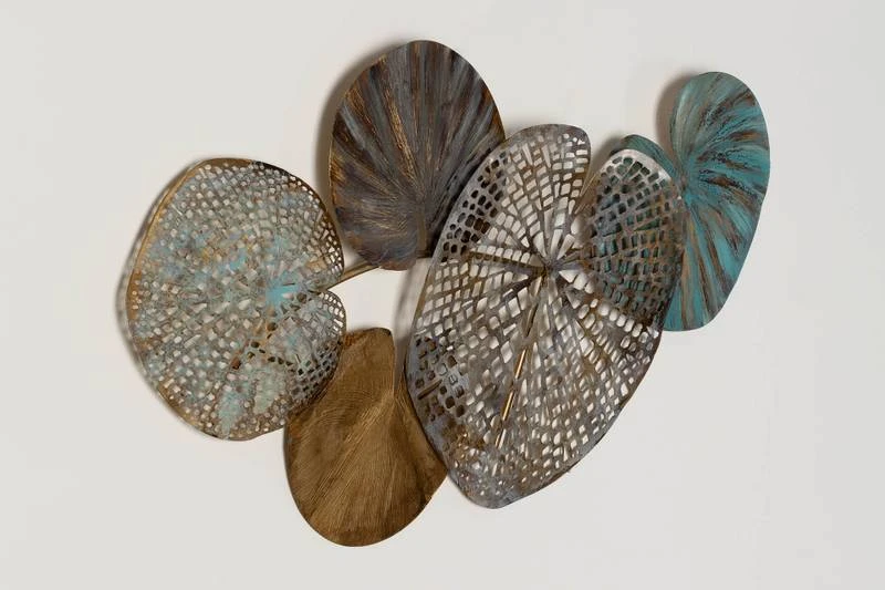 Sculpture Murale Gilded Water Lilies 7 Sculpture Murale Gilded Water Lilies – Image 5