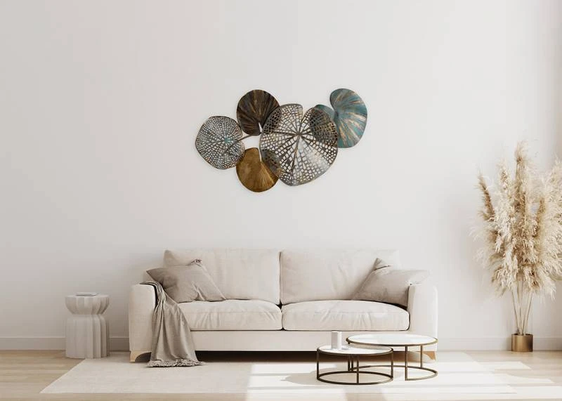 Sculpture Murale Gilded Water Lilies 5 Sculpture Murale Gilded Water Lilies – Image 3