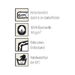 Coussin Amovible Basic Line -Komar Boutique stuhlauflage basic line hochlehner weiss bordeaux gestreift 1351618